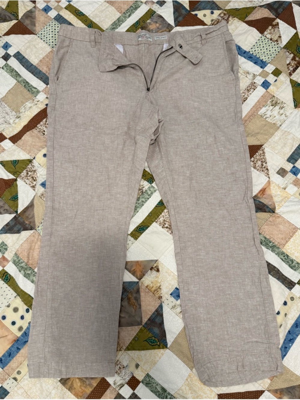 Light Taupe Linen Blend Men’s Pants